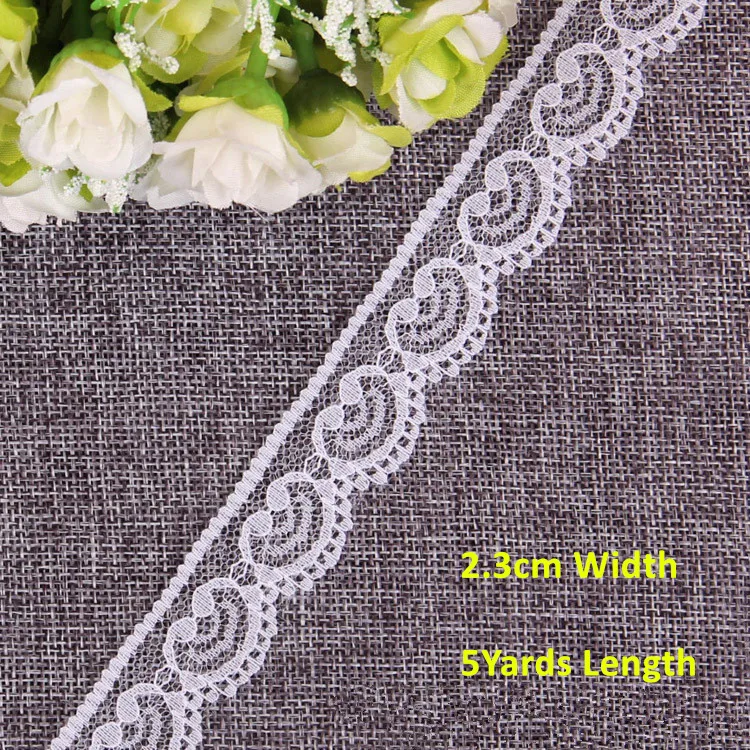 5 ярдов белая кружевная цветочная ткань сделай сам лента аксессуары подарочная