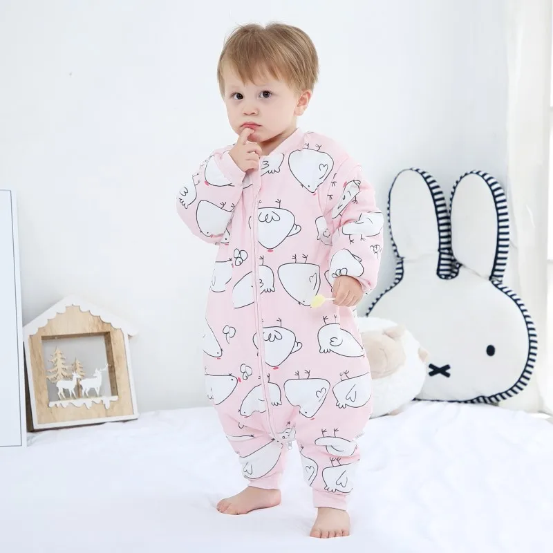 Thicken 0-6Y Winter Baby Slaapzak Infant Sleeping Bag Kids Wrap Swaddling Jumpsuits Sleepsack Spring Children Onesies Saco Dor