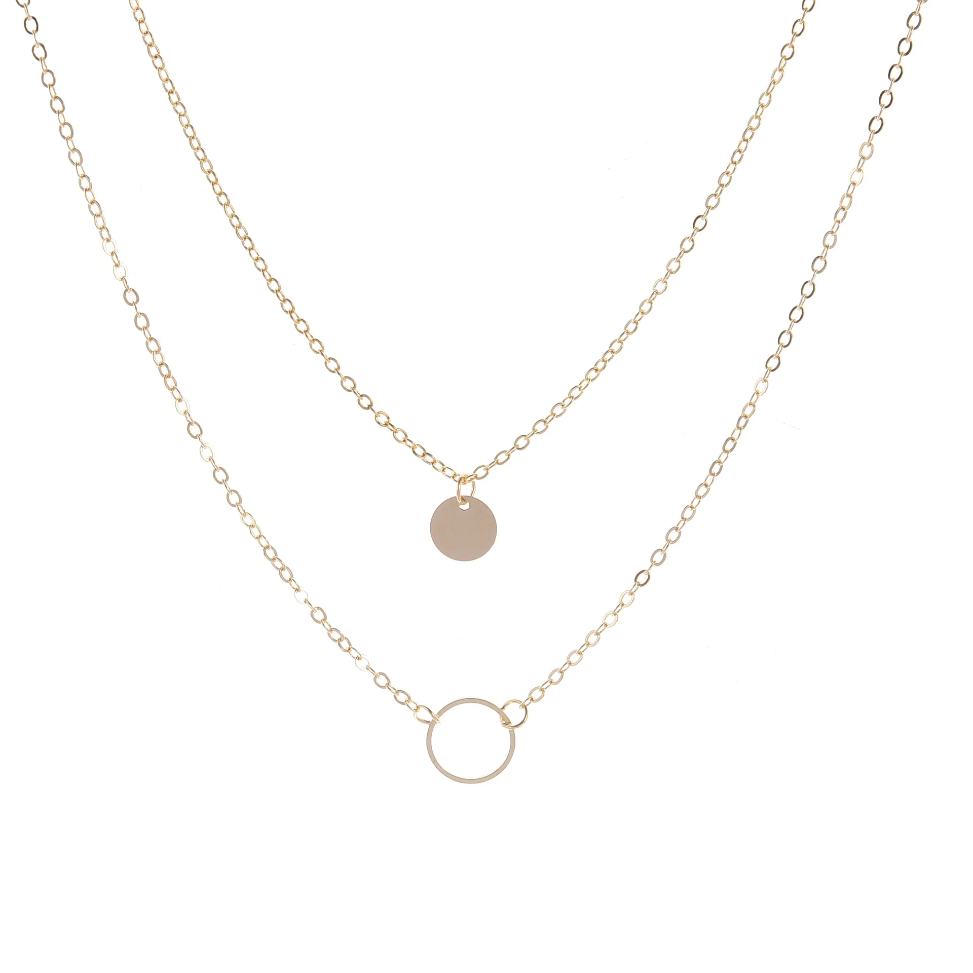 

New Fashion Jewelry Necklace Women Suspension Sequined Multi-layer Pendant Clavicle Necklaces Bijoux Statement Necklace Collar