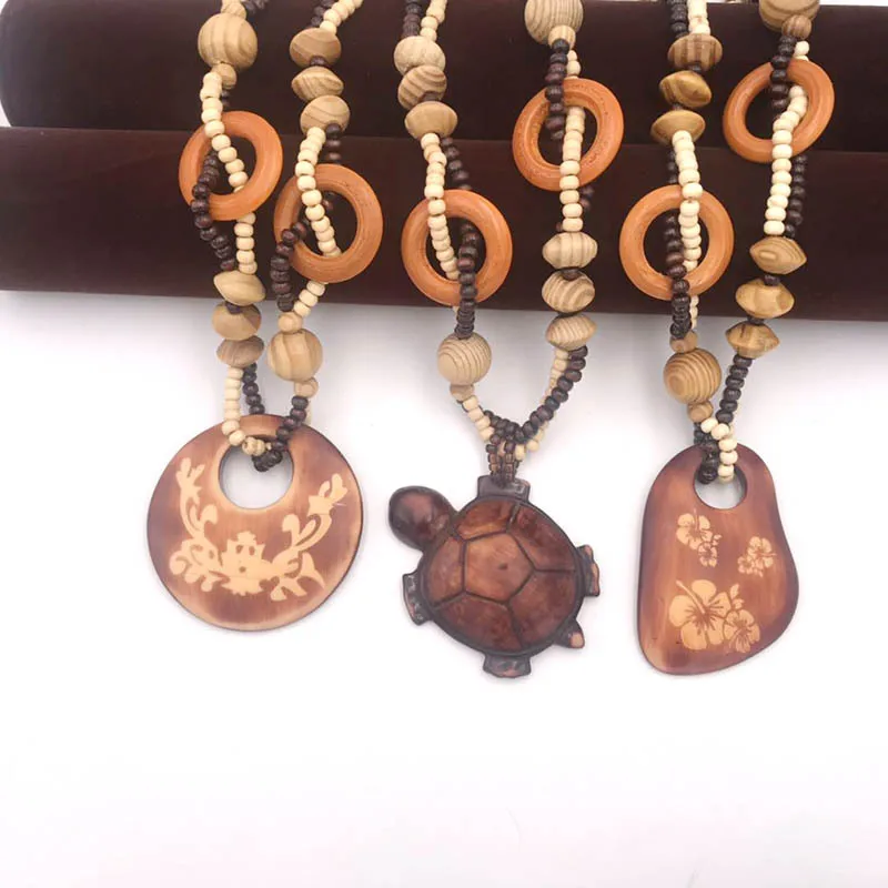 Женское Ожерелье с кулоном из бисера винтажное богемное ожерелье национальным