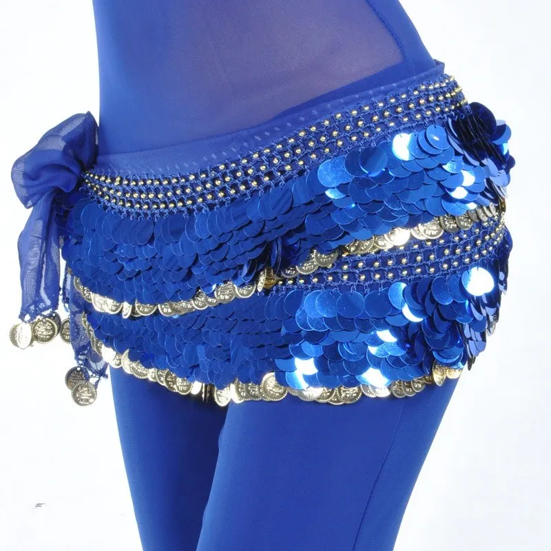 Пояс для танца живота 88 монет набедренный шарф цепочка широкий пояс выступлений