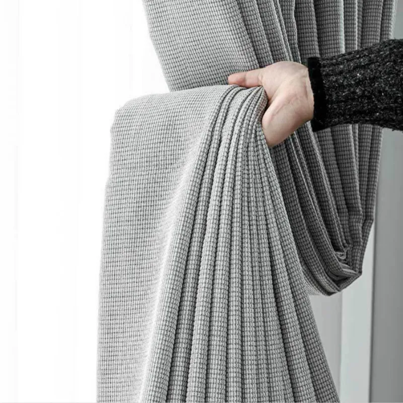 

Japanese modern pure color simple cotton linen exquisite simplicity window blackout Curtains for Living dining room bedroom