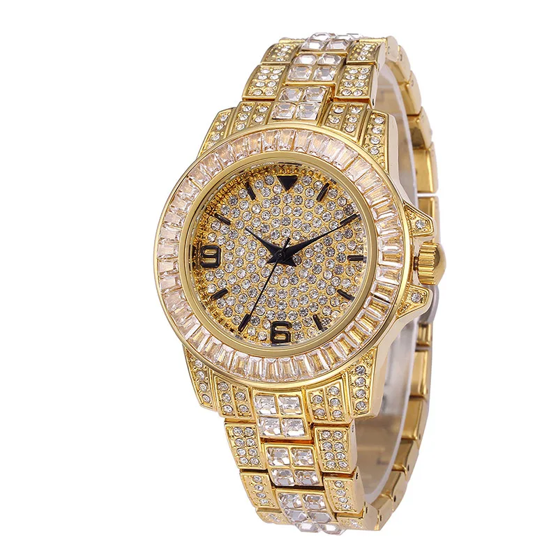 

1 Hip Hop Micro Paved AAA Cubic Zirconia Bling Iced Out Gold Bracelet Watch Link Chain Bracelets Bangles for Men Jewelry Gift
