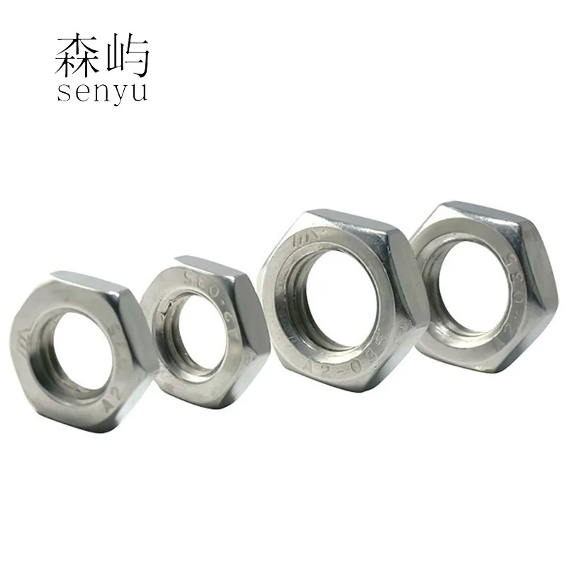 LUCHANG M4 M5 M6 M8 M10 M12 шестигранные тонкие гайки 304 из нержавеющей стали Шестигранная