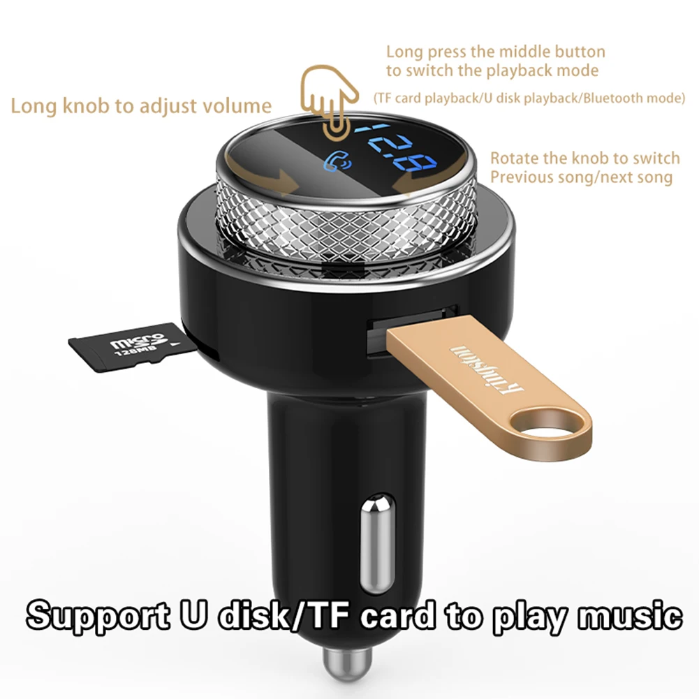 fm transmitter for car fast charger qc3 0 usb charger car usb charger mp3 player 5 0 handsfree wireless car kit free global shipping