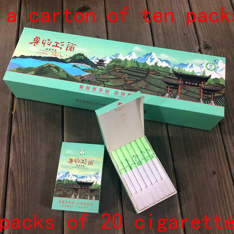 cyan-blue2 ten packs Отличный Чай травяные сигареты очистка легких, чтобы бросить курить не никотин и табачные сигареты чай - Цвет: cyan-blue2 ten packs