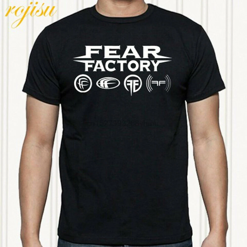 

FEAR FACTORY Album Logo Rock Band Men Black T-Shirt Size S to 3XL(1)