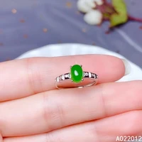 kjjeaxcmy fine jewelry natural jasper 925 sterling silver popular girl new adjustable ring support test hot selling