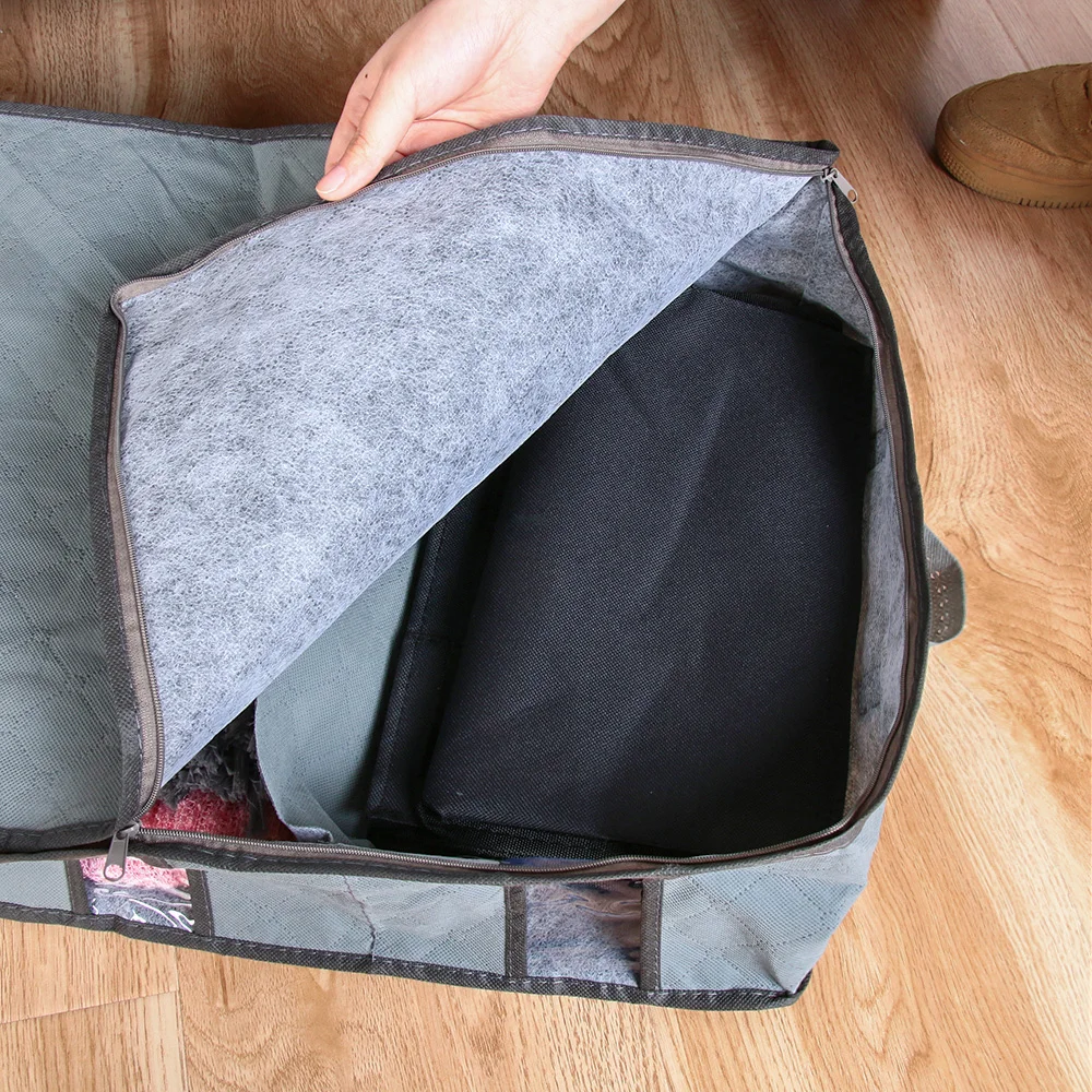 Большая складная вместительная коробка для хранения на дно кровати одеяло под