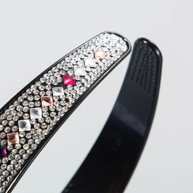 Роскошный ободок в стиле барокко цветные стразы Женская Нескользящая акриловая