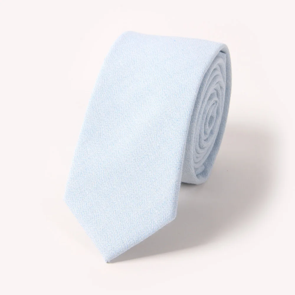 

2020 6.5cm Solid Cotton Neckties Women Ties for Men Casual Skinny Adult Collar Slim Neck Tie Cravate Neck Ties Custom LOGO