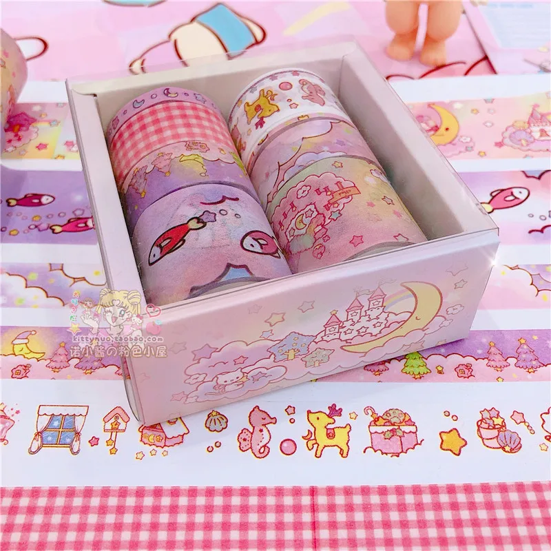 8 шт./кор. фантазия пижама в виде животных единорог рыбы лента Washi для
