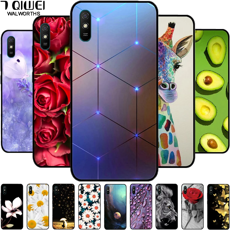 Чехол для Redmi 9AT чехол Xiaomi 6 53 '' черный силиконовый мягкий телефона 9A T 9