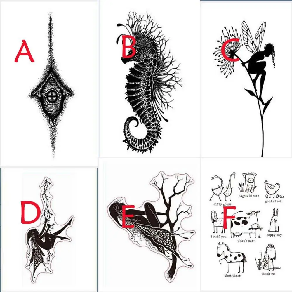 Эльф прозрачный силиконовый штамп Фея гиппокамп DIY ручной альбом для записей