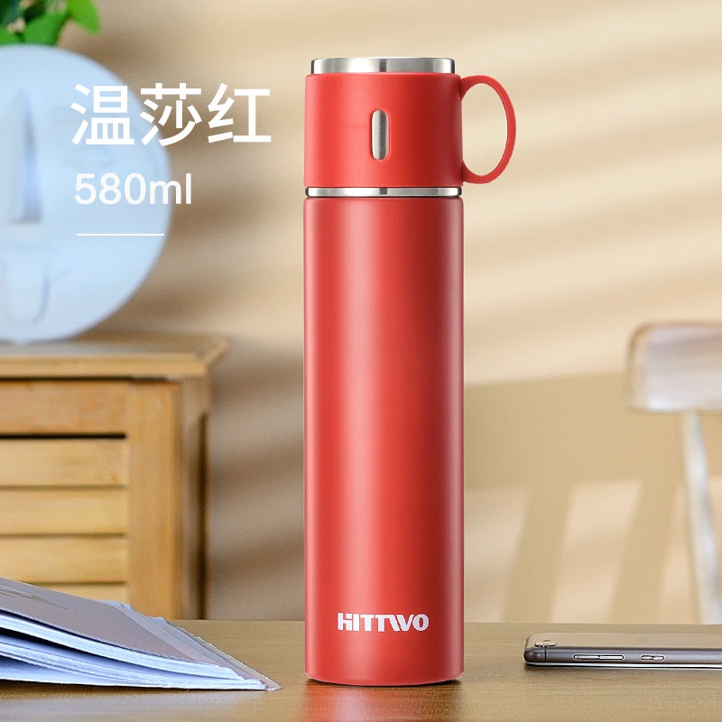 

Drink Hot Cute Thermos Bottle Coffee Cover Stainless Steel Vacuum Insulated Bottle Vaso Termico Acero Outdoor Travel Mug EA60BW