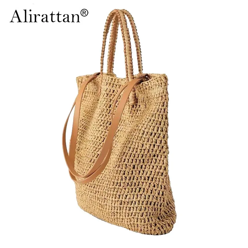 

2020 Women Straw Handbag Summer Fashion Beach Rattan Woven Shoulder Messenger Bag Ladies Travel Tote Bag Shopping H277