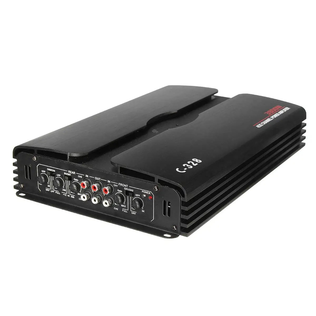 Автомобильный разъем Усилитель-сабвуфер автомобильный аудио 3800 Вт RMS 4 канала 12V Мощность Фул 4ohm для грузовиков автомобильный усилитель аудио Мощность стерео Динамик усилители