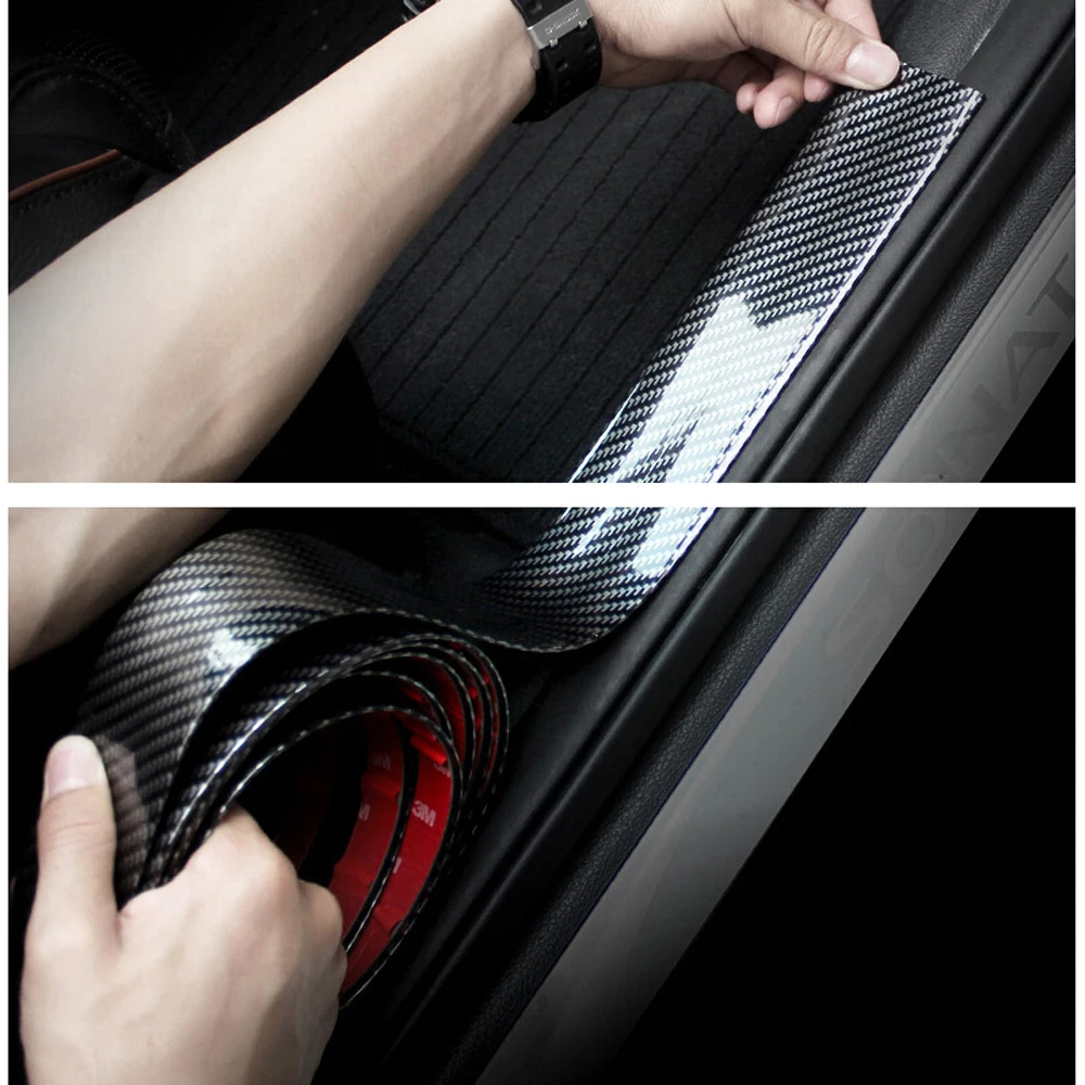 Car Stickers 5D Carbon Fiber Rubber Styling Door Sill Protector DIY Edge Guard Accessories | Автомобили и мотоциклы