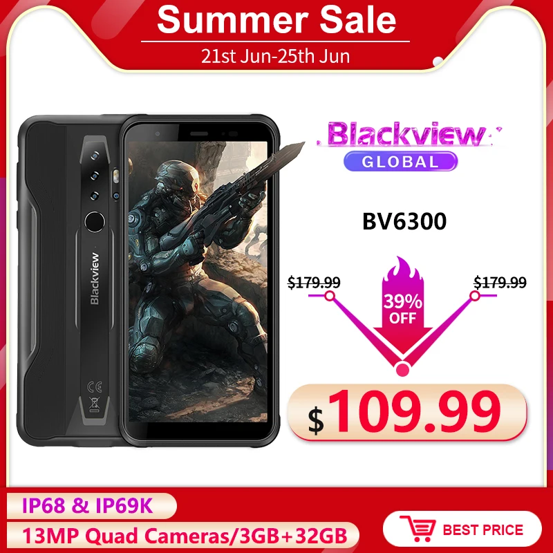 Blackview BV6300 3 Гб оперативной памяти 32 встроенной Octa Core Android 10 0 смартфон 5 7 дюймов NFC 4380
