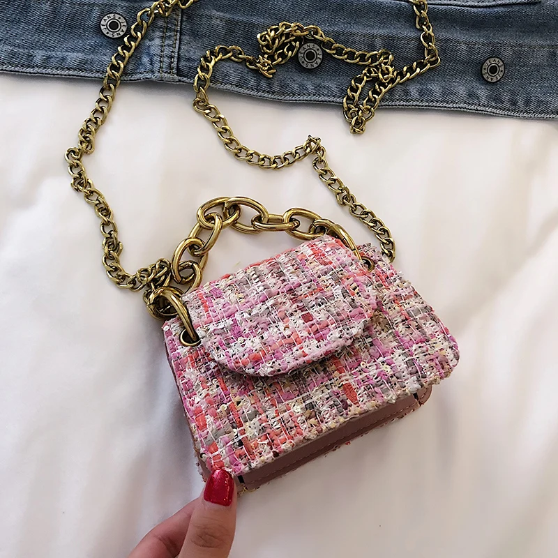 2019 зимняя модная новая мини сумка через плечо Высококачественная шерстяная