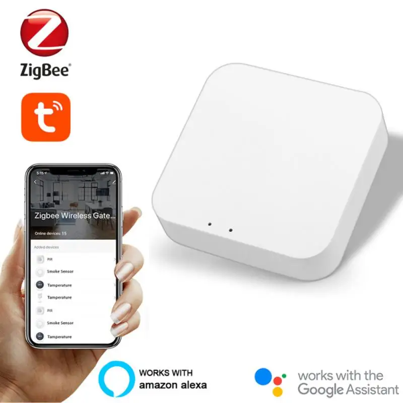 Tuya Zigbee Bridge Smart Home Zigbee Gateway Hub Remote Control Zigbee Devices Via Smart Life APP Works With Alexa Google Home 