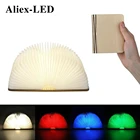 Миниатюрный светодиодный ночник с Usb, лампа для книг, декора спальни, настольная лампа, деревянный беспроводной светильник для чтения, аккумуляторная лампа для детского подарка, украшения комнаты