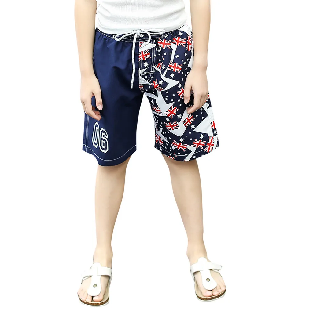 Шорты для маленьких мальчиков 4 июля плавки с американским флагом шорты купания