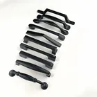 Черные ручки шкафа из цинкового сплава с расстоянием между отверстиями 96 мм, кухонная дверь в американском стиле, ручка для мебели