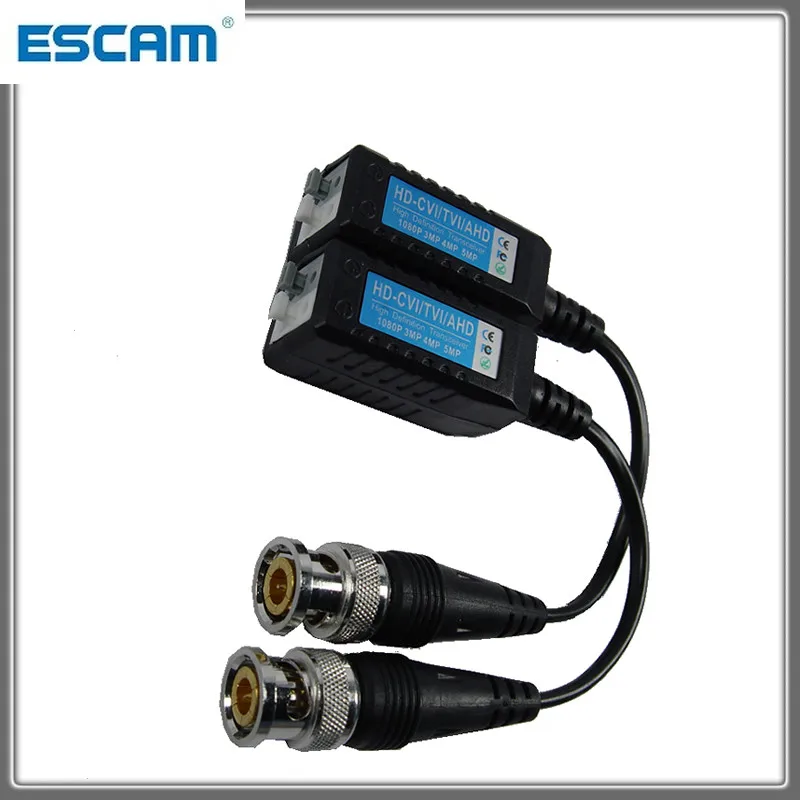 2шт видео Balun ESCAM 200C 200M(660ft) диапазон для HD CVI/AHD/TVI витой BNC CCTV пассивные