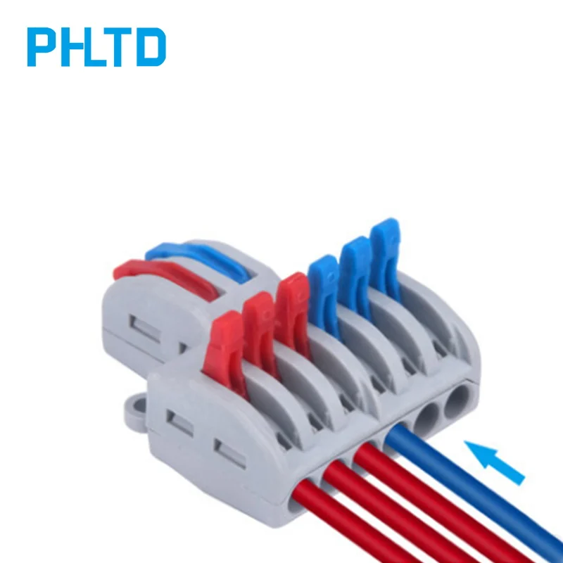 Новый Тип соединителя для проводов 2 в 6 выходов Быстрый Многоконтактный разъем