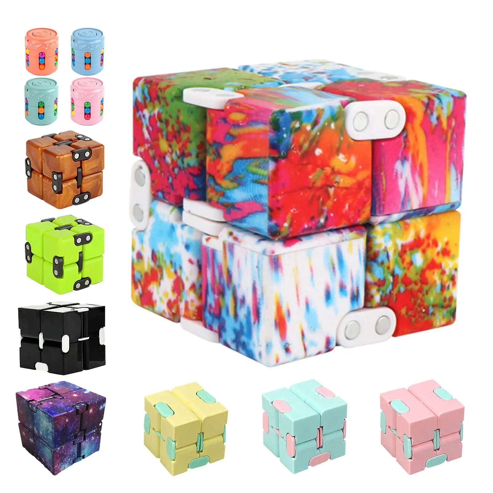 Juguete de descompresi&oacute;n para ni&ntilde;os y adultos, cubo m&aacute;gico infinito, rompecabezas cuadrado, juguete para aliviar el estr&eacute;s, juego de mano divertido, laberinto de cuatro esquinas-0