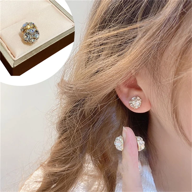 

Loovel Magnetic Ear Studs Magnetic Stud Earrings Non-Piercing Clip on Earrings Cubic Zirconia Stud Hypoallergenic Earrings