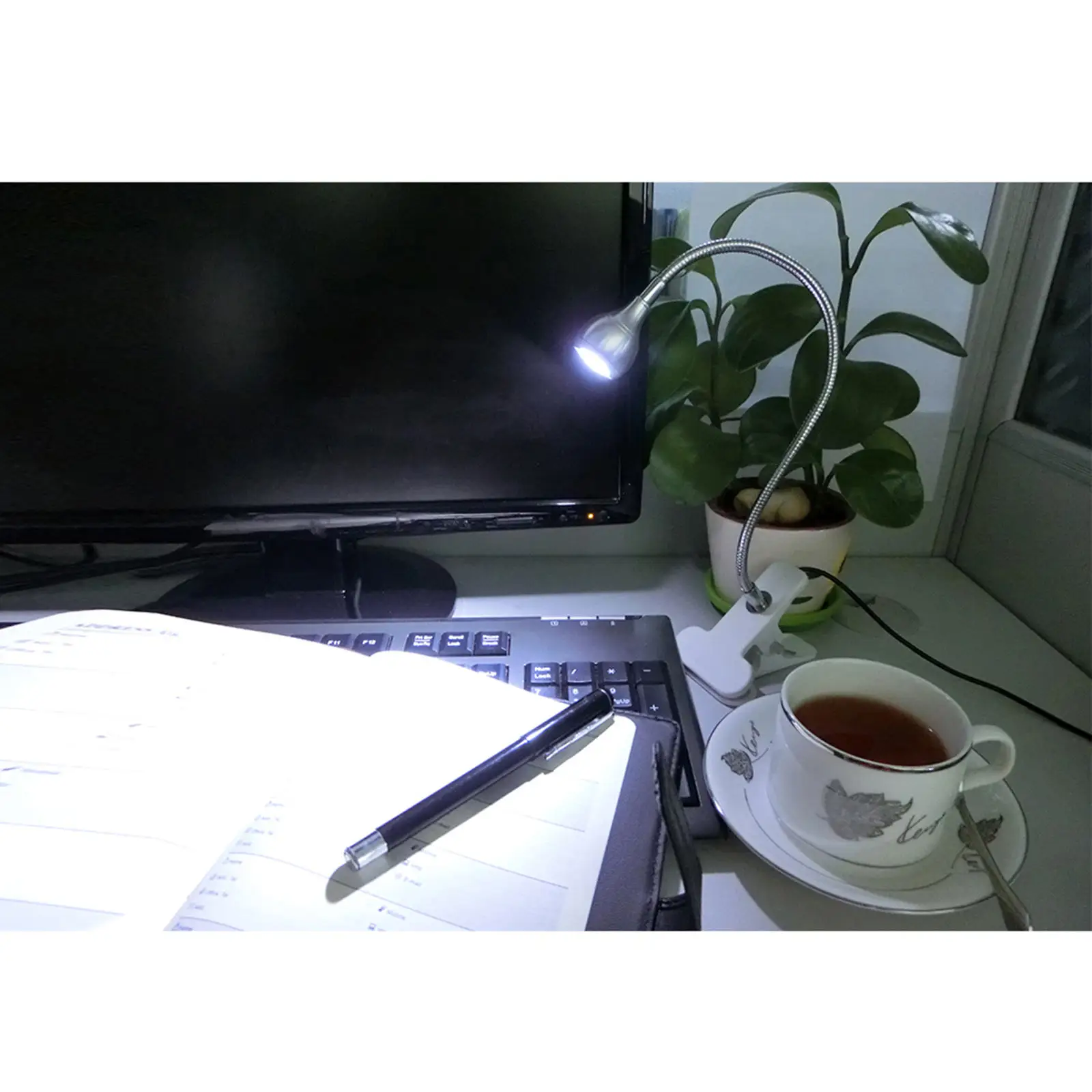 LED Desk Lamp with Clamp Eye-Caring Swing Arm Light Dimmable Table for Home Office 4 Brightness Study | Освещение