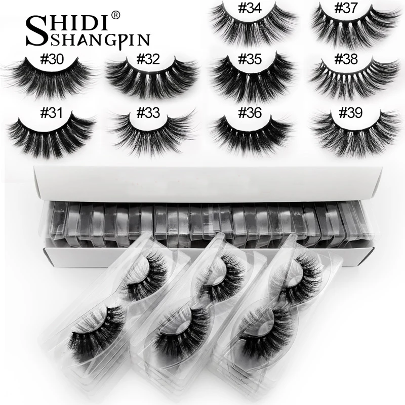 

4/20/30/40/50/100 pairs wholesale mink eyelashes natural long handmade 3d lashes makeup eyelash extension faux cils in bulk