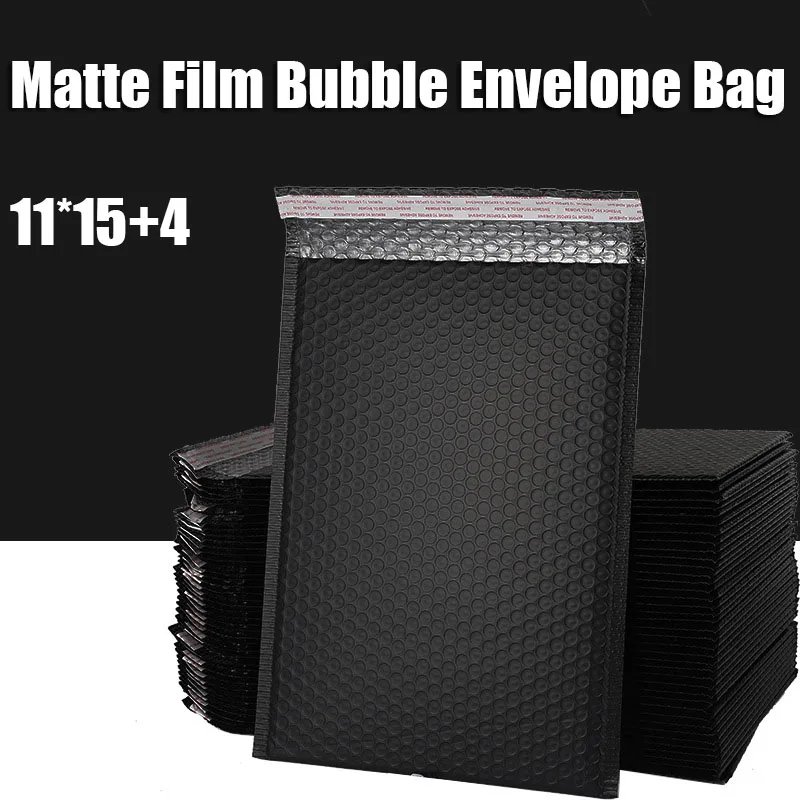 

100 Pcs Matte 5 Colors Bubble Mailer Envelopes Padded Self Sealing Foam Foil Stationery Bag Waterproof Bubble Bags 3 Sizes 11*15
