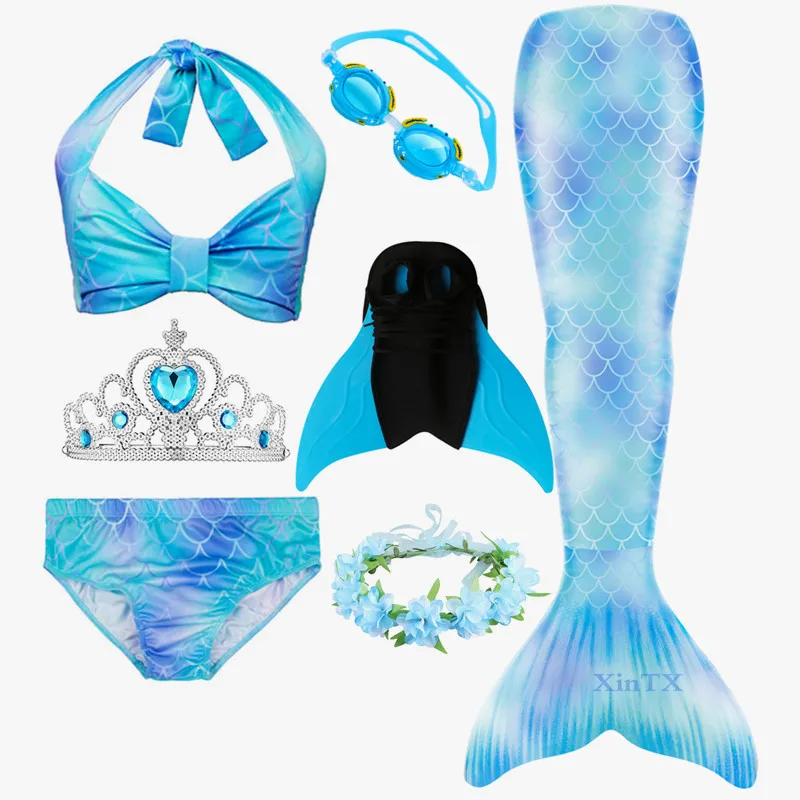 Купальный костюм русалки для девочек Костюм Русалки костюмированной вечеринки