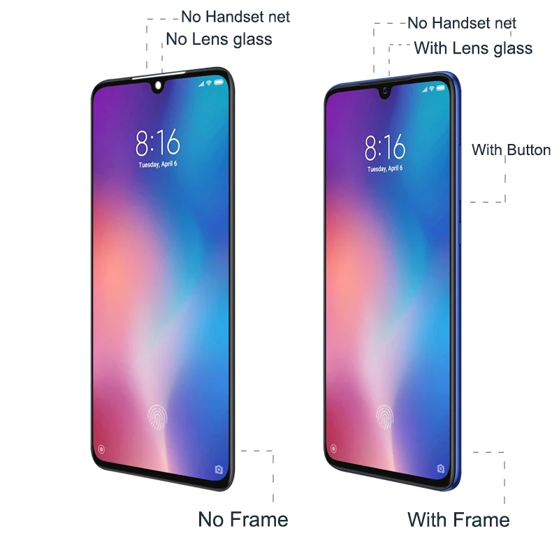 Оригинальный 5.97-дюймовый AMOLED ЖК-экран замены 9SE для XiaoMi Mi 9 SE с сенсорным дигитайзером и рамкой, покрытие Oleophobic на экране.