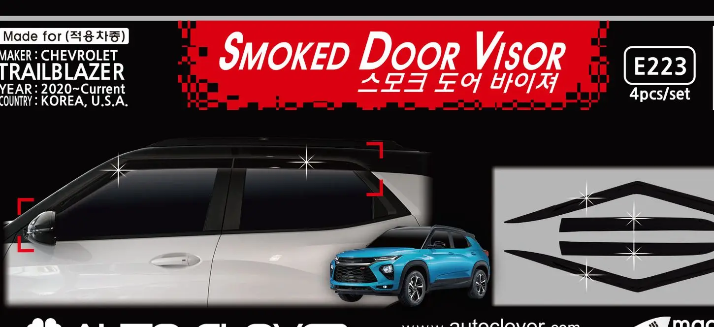 

Хромированный козырек для двери, дефлектор бокового окна, козырек от солнца и дождя, серебристый карниз для Chevrolet Trailblazer