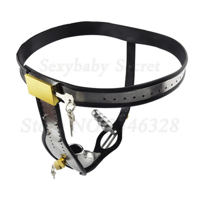 Мужское нижнее белье из нержавеющей стали Пояс верности с катетером анальных