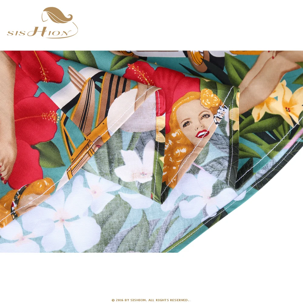 Женская хлопковая юбка sision трапециевидная винтажная ретро-юбка черного белого