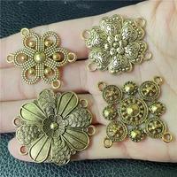 junkang 5pcs big flower connector jewelry making diy handmade bracelet necklace sweater chain accessories atmospheric features