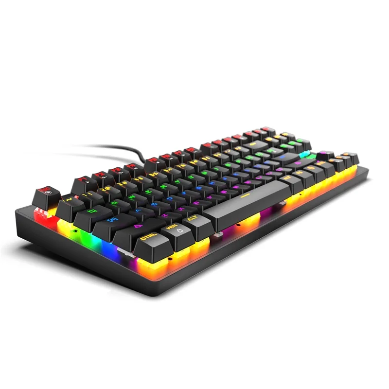 Gaming RGB Mechanical Keyboard Game Anti-ghosting RGB Mix Backlit Blue Switch 87key teclado mecanico For Gamer Laptop PC