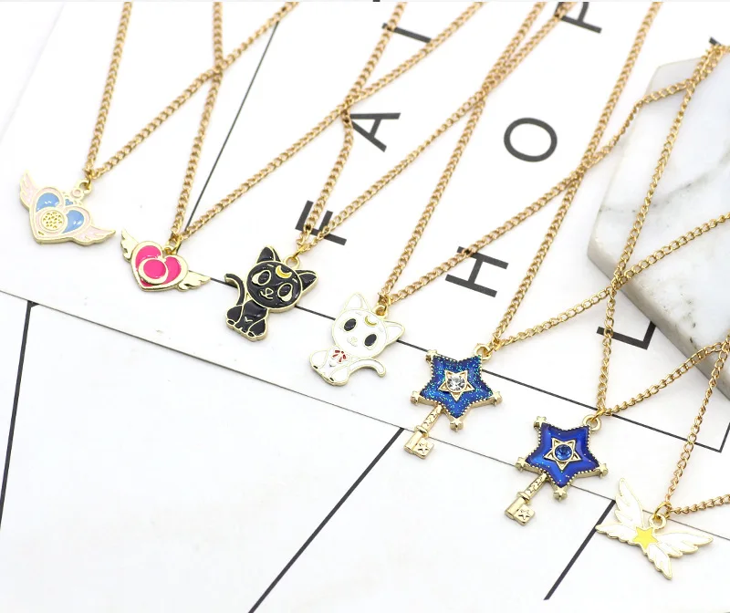 Япония действия анимации Сейлор Мун Милая Кошка Луна Cardcaptor Sakura ожерелье с