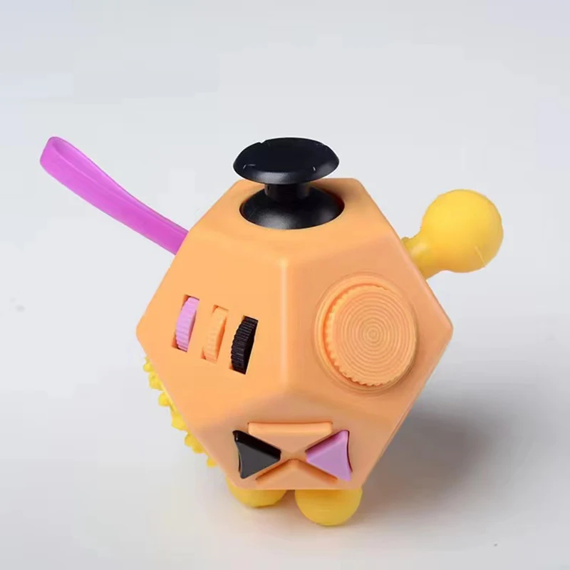 

EDC Hand For Autism ADHD Anxiety Relief Focus Kids 12 Sides Anti-Stress Magic Stress Fidget Toys