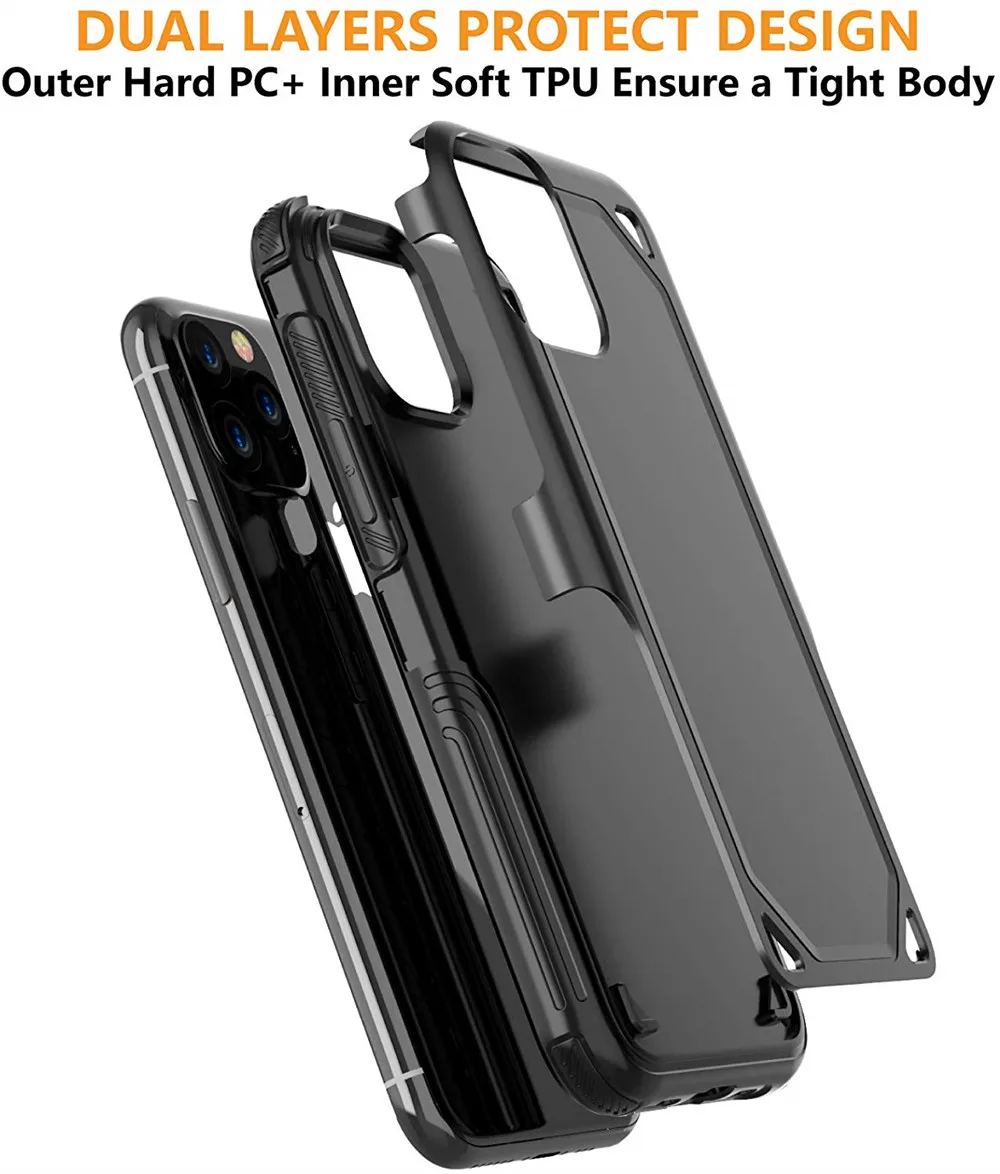 Military Shockproof Armor Phone Case For iPhone X XS 11 Pro Max XR 7 8 6 6S Plus Hybrid PC+Silicone Slim Rugged Protective Cover