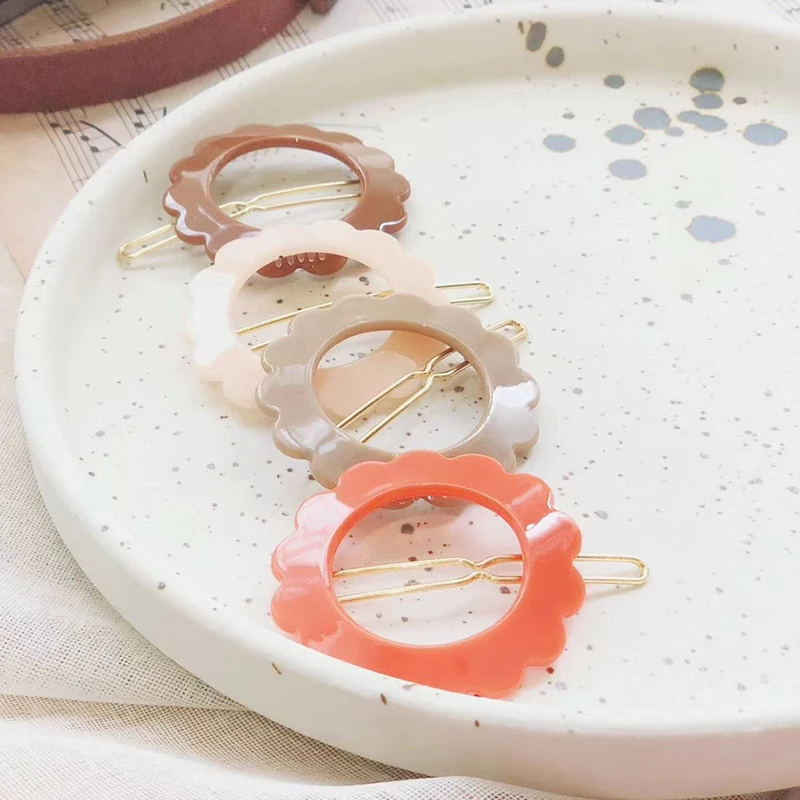 

Детские заколки для волос для маленьких девочек акриловые розовые зеленые солнечные цветы красочные зажимы для волос Грипсы головной убор