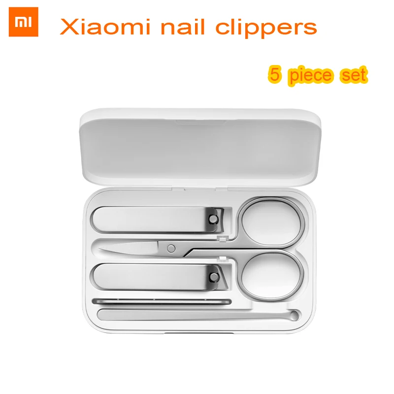 Xiaomi mijia 5 шт./компл. маникюрные машинки для ногтей педикюрный набор портативный