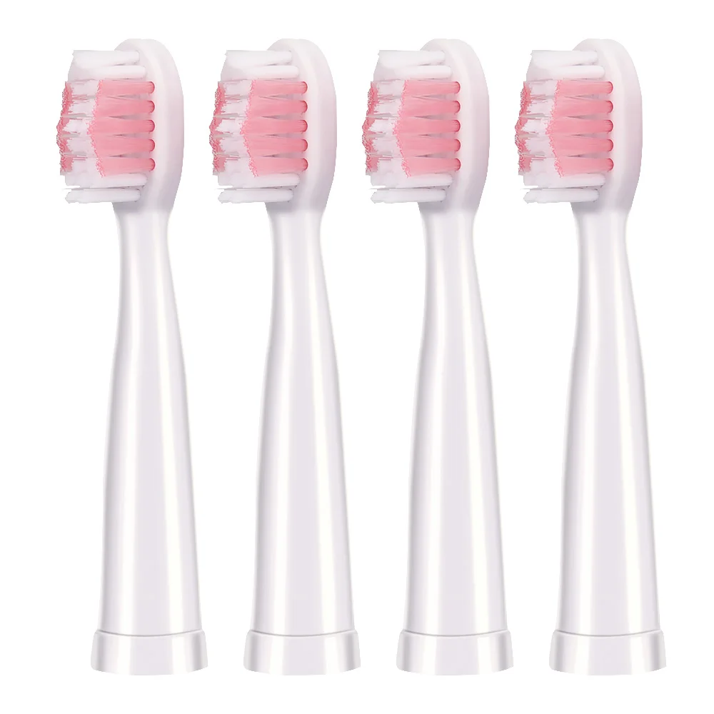 Pink 4pcs Сменная головка зубной щетки, Мягкая головка щетки для волос, съемная головка зубной щетки - Цвет: Pink 4pcs