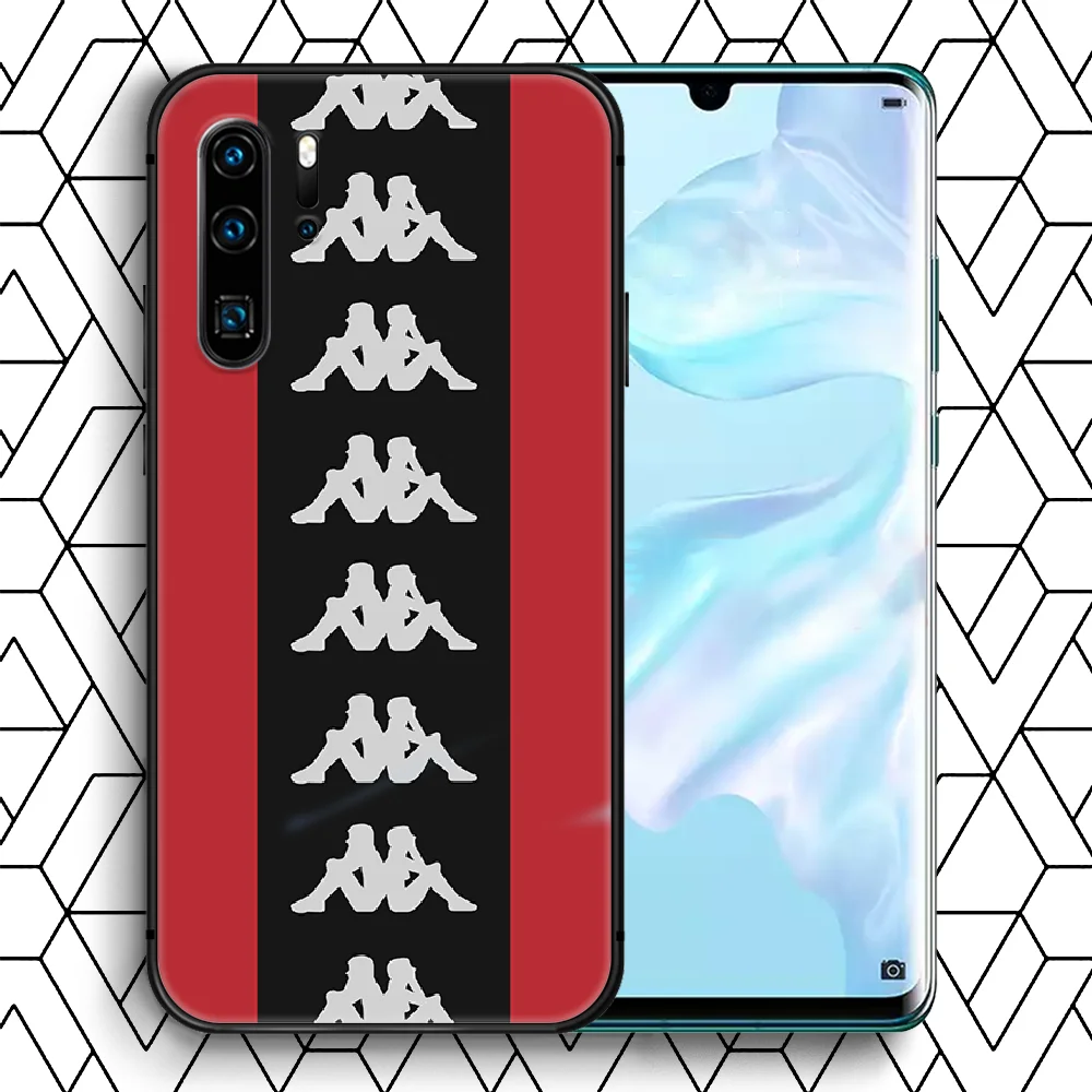 

Italian Sports Brand Kappa Phone Case For Huawei P Mate Smart 10 20 30 40 Lite Z 2019 Pro black Cell Trend Hoesjes Fashion Funda
