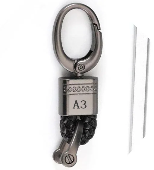 1 шт. Автомобильная эмблема значок черный коричневый брелок для ключей кольцо Audi